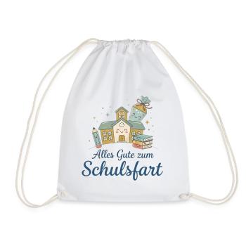Schulstart Glücksillustration - Turnbeutel - Weiß - Vorne