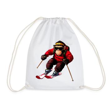 Ski Chimp - Turnbeutel - Weiß - Vorne