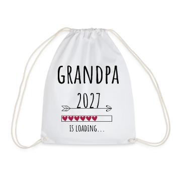 Pregnancy Announcement – Opa 2027 Geschenk - Turnbeutel - Weiß - Vorne