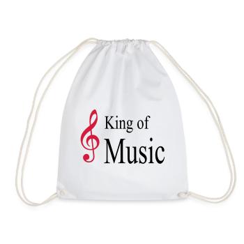 music - Drawstring Bag - white - Front