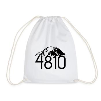 Mont Blanc 4810 – Berg, Berggipfel mit Höhenangabe - Turnbeutel - Weiß - Vorne