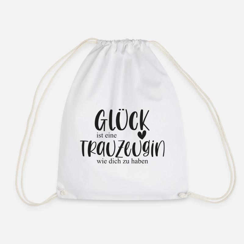 Trauzeugin Glück Danke Hochzeit Team Bride - Turnbeutel - Weiß