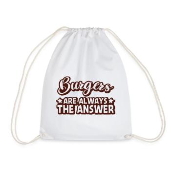 Burger Love Graphic - Drawstring Bag - white - Front
