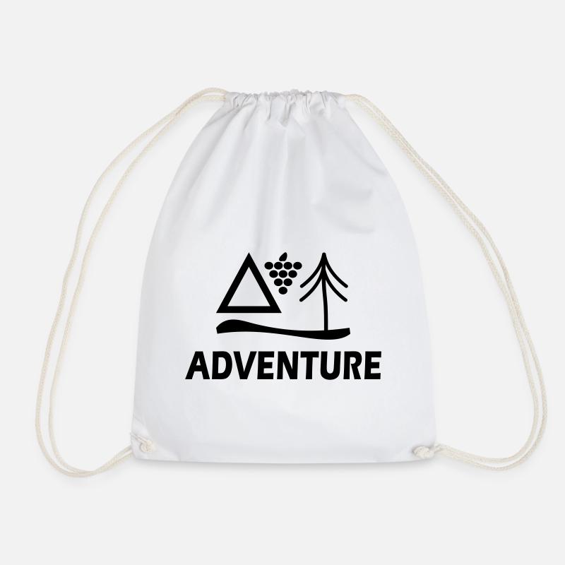 Adventure - Drawstring Bag - white