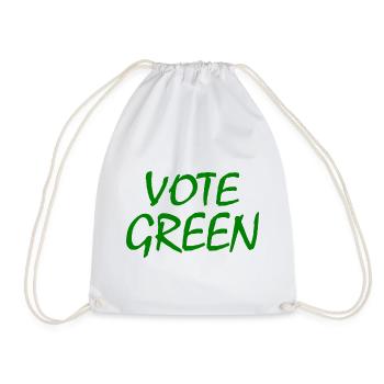 Vote green - Turnbeutel - Weiß - Vorne