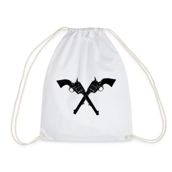 Two crossed colt army Revolver Colt 45 - Drawstring Bag - white - Front