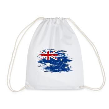 Australien Flagge used - Turnbeutel - Weiß - Vorne