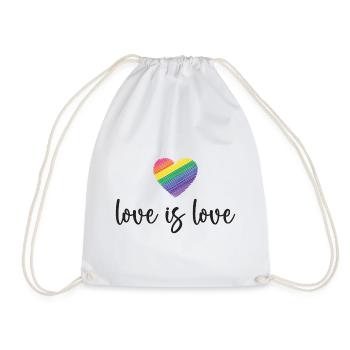 Mois de la fierté - L’amour c’est l’amour - Sac de sport léger - blanc - Devant
