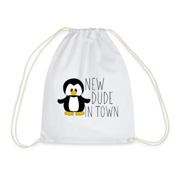 New Dude in Town - Drawstring Bag - white - Front