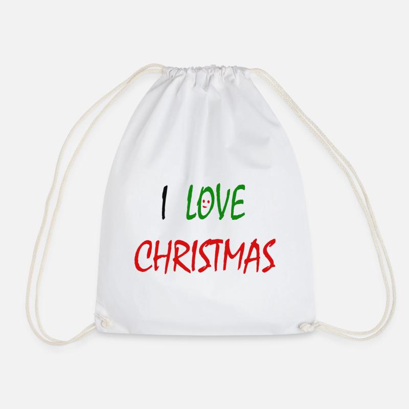 Ich liebe Weihnachten - Turnbeutel - Weiß