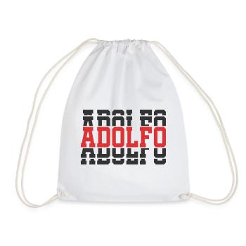 t-shirt Adolfo t-shirt idée cadeau texte empilé - Sac de sport léger - blanc - Devant