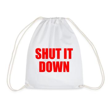 Shut it down - Turnbeutel - Weiß - Vorne