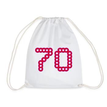 70. 70 ANS. 70e ANNIVERSAIRE. ANNIVERSAIRE 70 ANS. - Sac de sport léger - blanc - Devant