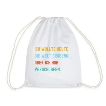 Commitment with a humorous worldview - Drawstring Bag - white - Front
