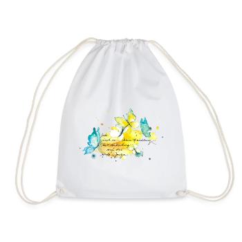 Butterflies.Effects of every little action - Drawstring Bag - white - Front
