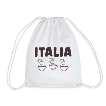 Drapeau italien drôle - Sac de sport léger - blanc - Devant