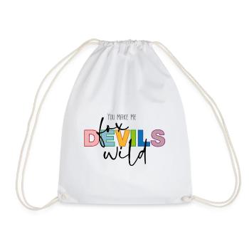 You make me fox devils wild - Drawstring Bag - white - Front