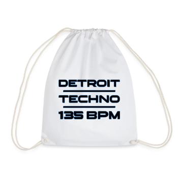Detroit Techno 135 BPM - Turnbeutel - Weiß - Vorne