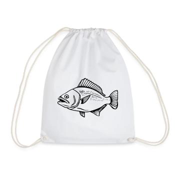 Fish Angler T-shirt Cadeau Angler - Sac de sport léger - blanc - Devant