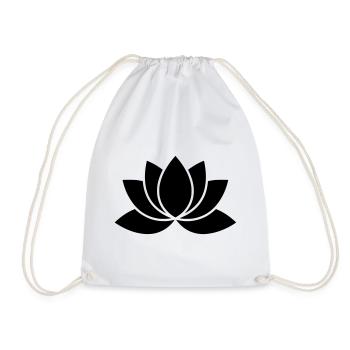 Silhouette de yoga fleur de lotus - Sac de sport léger - blanc - Devant