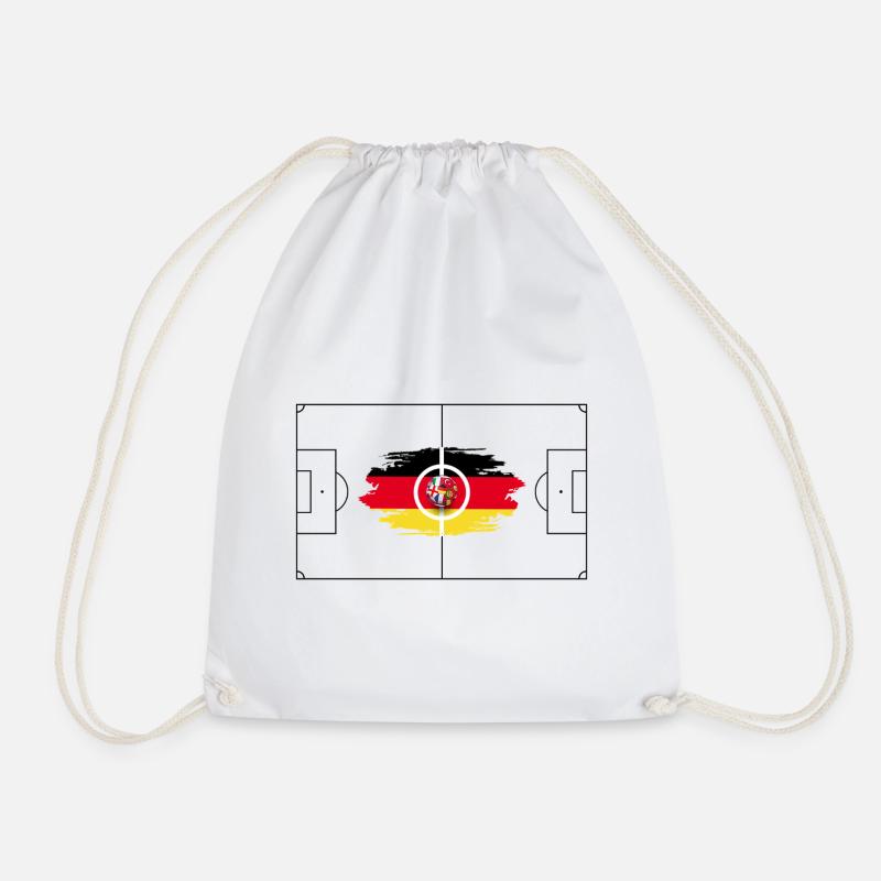 Germany Pitch - Drawstring Bag - white