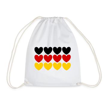 Germany fan shirt for Germany fans - Drawstring Bag - white - Front