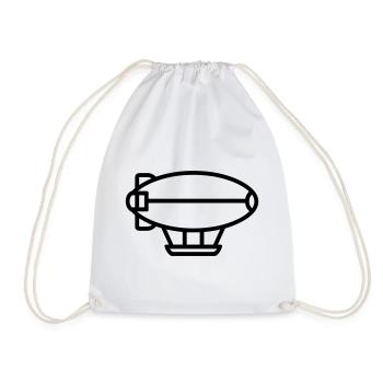 Airship - Drawstring Bag - white - Front