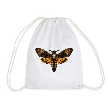 Death's head Hawkmoth Acherontia atropos - Drawstring Bag - white - Front