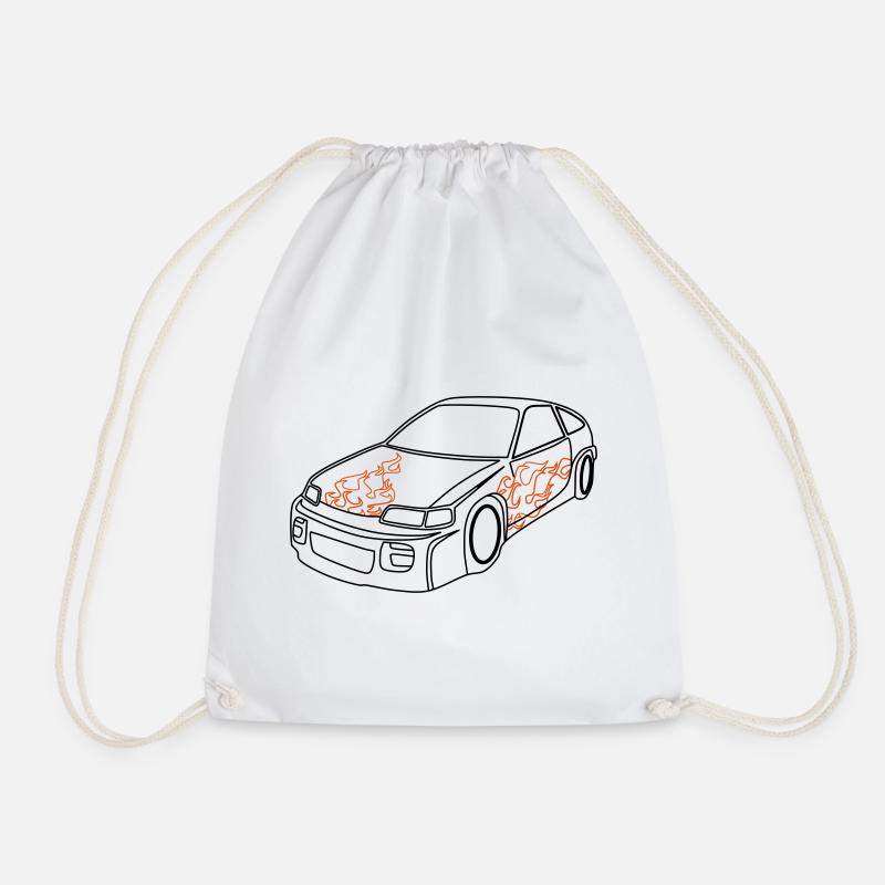 Sports Car - Drawstring Bag - white