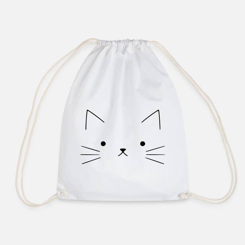 Katze | Cat - Turnbeutel - Weiß