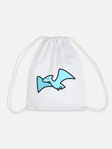 Cute Dino - Drawstring Bag - white
