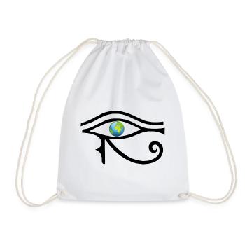 Regard sur le monde (noir) - Sac de sport léger - blanc - Devant