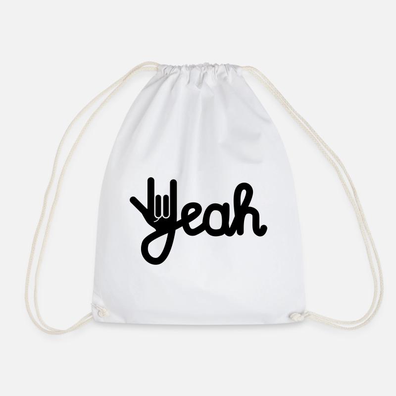 Yeah - Drawstring Bag - white