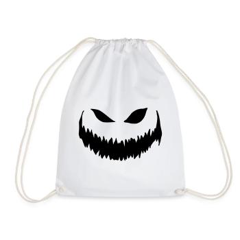 Halloween - Pumpkin Face - Drawstring Bag - white - Front