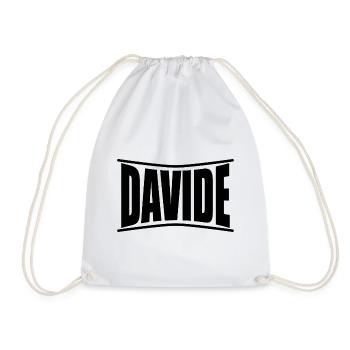 T-Shirt Davide T-Shirt Geschenkidee - Turnbeutel - Weiß - Vorne