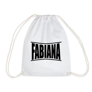 t-shirt Fabiana t-shirt gift idea - Drawstring Bag - white - Front