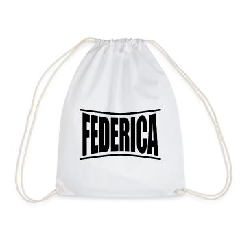 T-Shirt Federica T-Shirt Geschenkidee - Turnbeutel - Weiß - Vorne