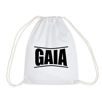 t-shirt Gaia t-shirt gift idea - Drawstring Bag - white - Front