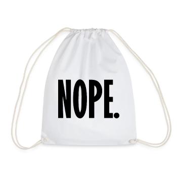 Nope - Drawstring Bag - white - Front