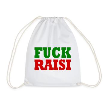 Fuck raisi - Drawstring Bag - white - Front