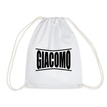 T-Shirt Giacomo T-Shirt Geschenkidee - Turnbeutel - Weiß - Vorne