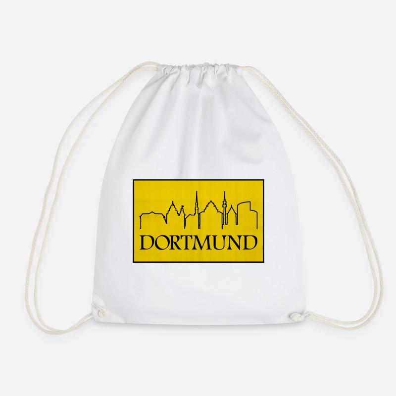 Dortmund Skyline Gelb Design - Turnbeutel - Weiß