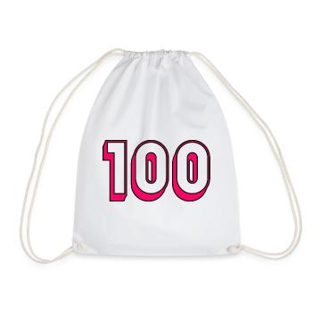 100. 100 JAHRE. 100-jähriges Jubiläum. GEBURTSTAG 100 - Turnbeutel - Weiß - Vorne