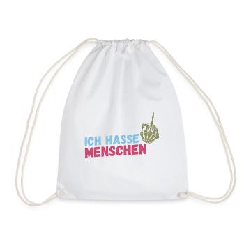 Ich Hasse Menschen - Turnbeutel - Weiß - Vorne