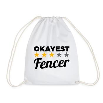 Okayest Fechter - Turnbeutel - Weiß - Vorne