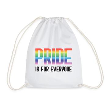 LGBT Pride Month - Pride is for everyone - Drawstring Bag - white - Front
