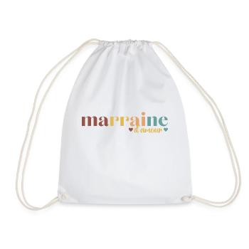 Marraine d' amour cadeau pour marraine - Sac de sport léger - blanc - Devant