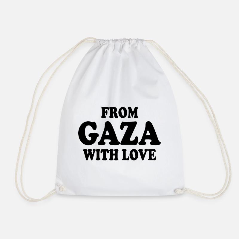 From gaza with love - Turnbeutel - Weiß