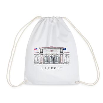 Détroit, Musée d’art, Michigan États-Unis, Dessin à la main - Sac de sport léger - blanc - Devant
