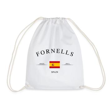 Fornells Menorca – Holiday Souvenir & Gift - Drawstring Bag - white - Front